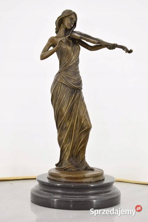 Kobieta ze Skrzypcami Skrzypaczka Figura z Brązu Kraków