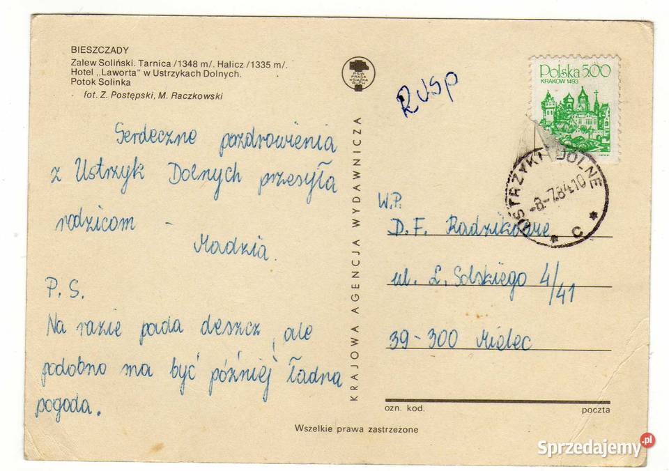 BIESZCZADY POCZTÓWKA WIELOWIDOKOWA Krynki