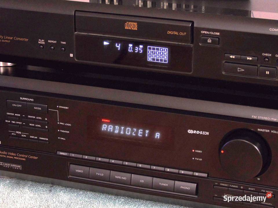Amplituner i CD Sony pilot segmenty sprawne Wieże i miniwieże podkarpackie Jasło sprzedam