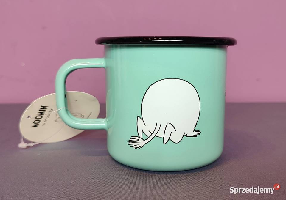 Kubek Muminki Muminek zielony MUURLA emaliowany