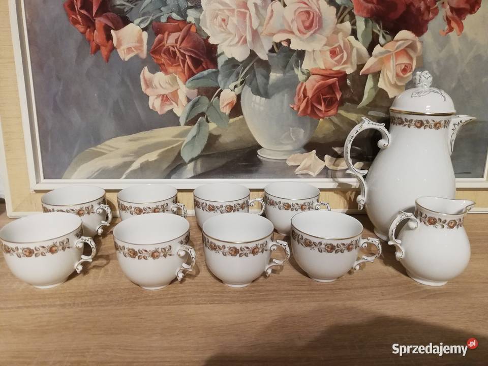 Porcelana Funstenberg dzbanek mlecznik filiżanki małopolskie Gorlice
