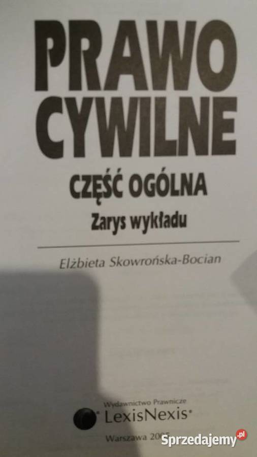 Prawo cywilne część ogólna unikatowe książki Warszawa
