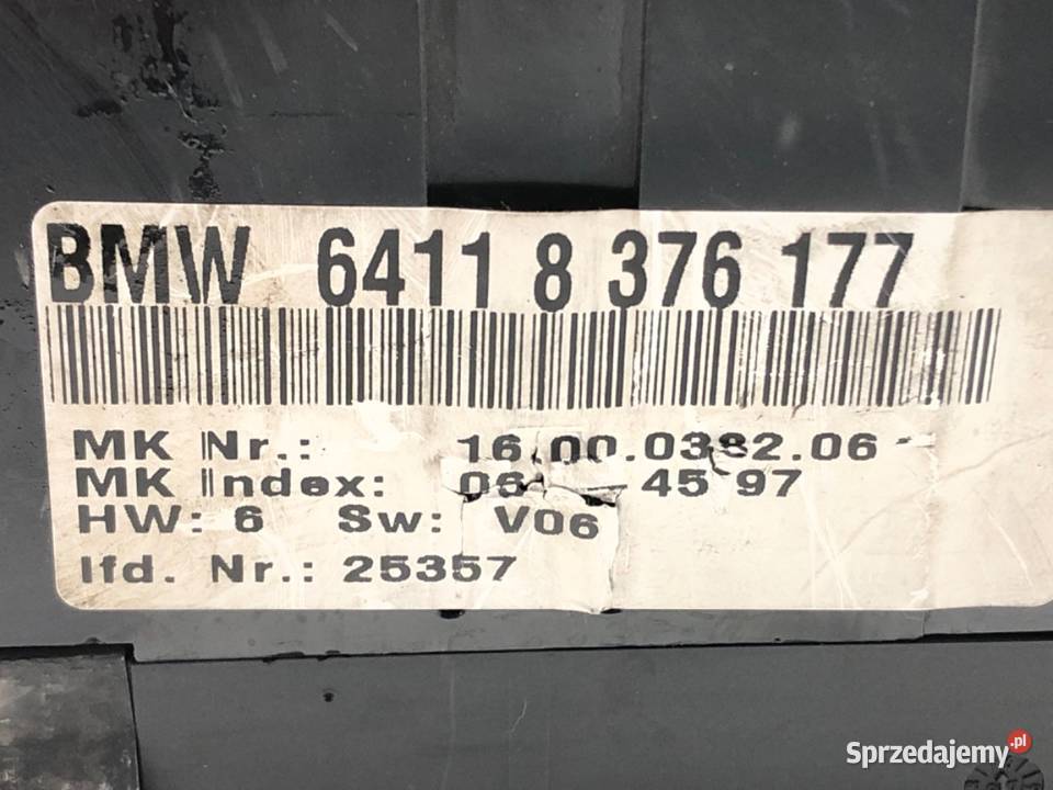 PANEL STEROWANIA NAWIEWU BMW E38 8376177 Kombi