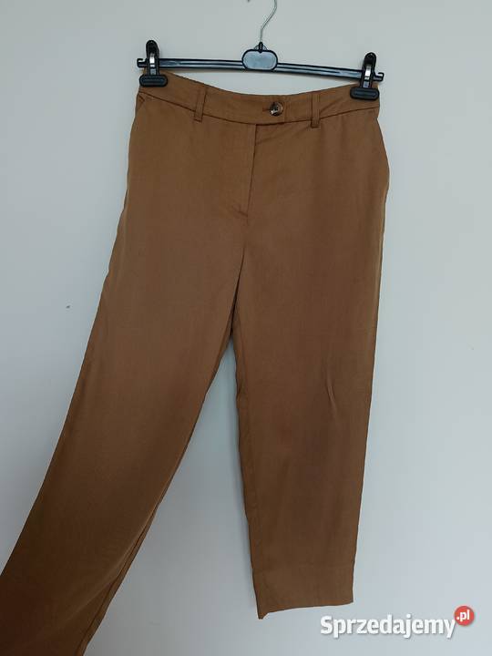 Brązowe spodnie Vila r38 lekkie pomorskie