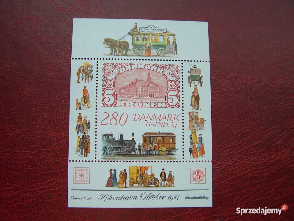 Dania 1987 MNH Wystawa HAFNIA 87 Cz Slania Mi bl Tychy sprzedam