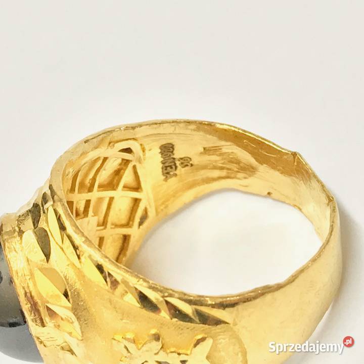 Złoty SYGNET 22K pierścień męski Chiński złote Warszawa