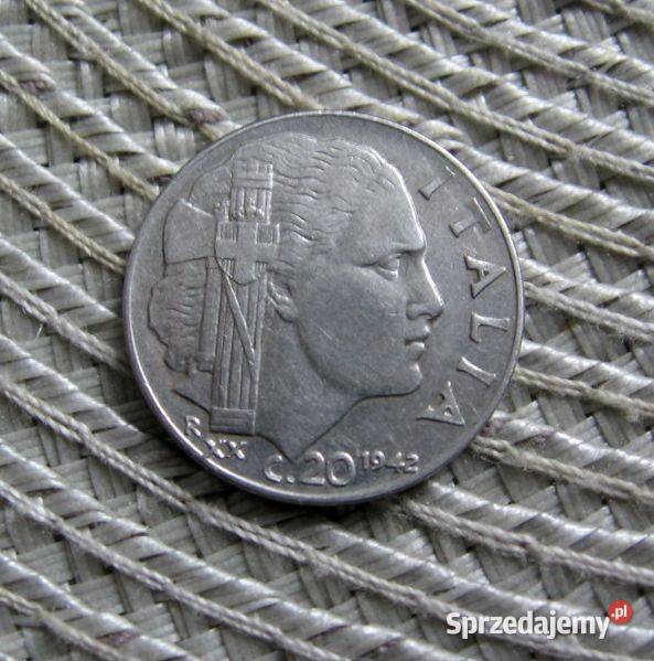 Włochy 20 Centesimi 1942r Magnetyczna Kalisz