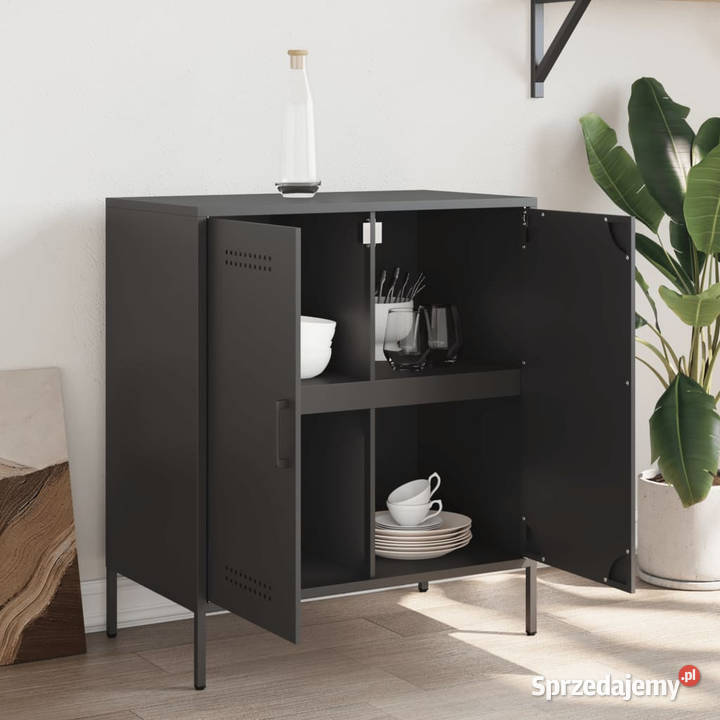 Szafka czarna 68x39x79 stal WM842976 Warszawa