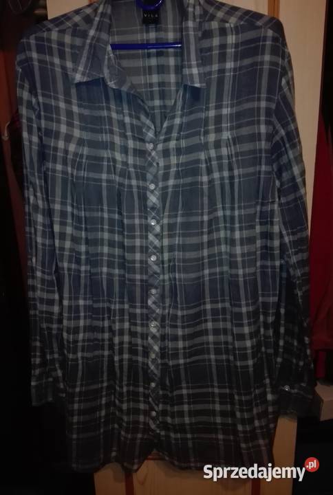Niebieska koszula w kratkę L XL 40 42 nowa Warszawa