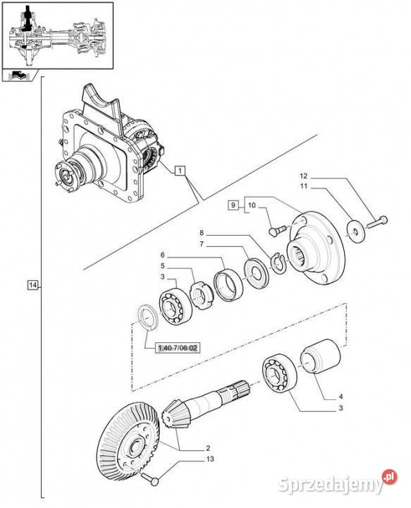 Holland T6010 Koło zębate stoźkowe 87337411 Jastrzębniki