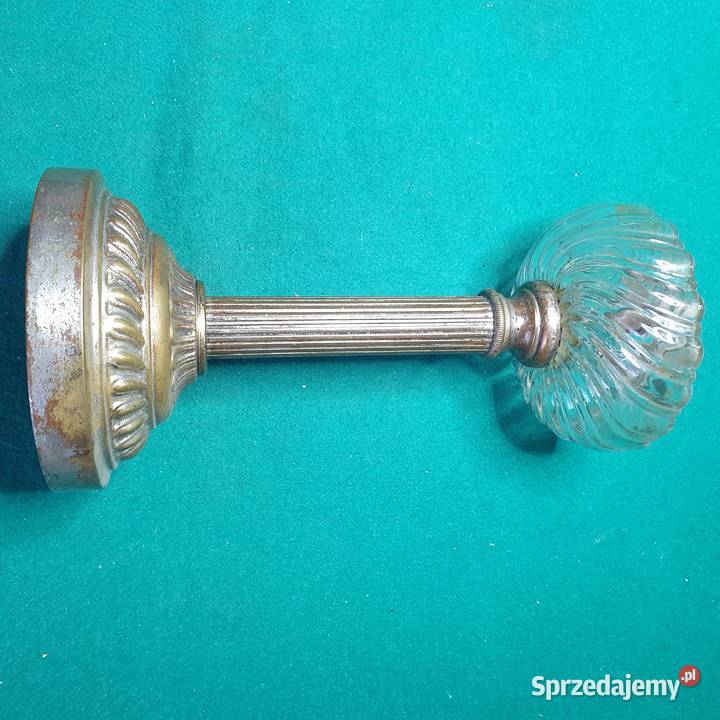 Stara mosiężna podstawa ze zbiornikiem do lampy Wrocław