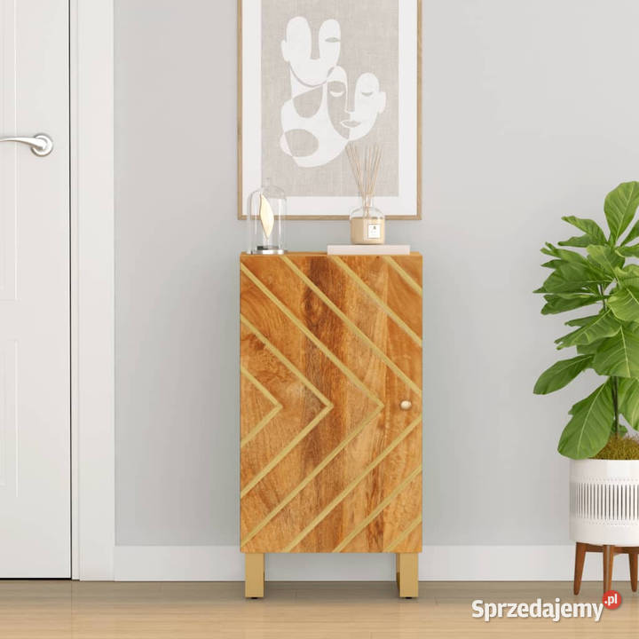 Szafka brązowoczarna 40x335x75 lite drewno mango mazowieckie Warszawa