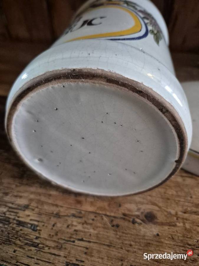 Ceramiczny malowany pojemnik apteczny Ścibórz