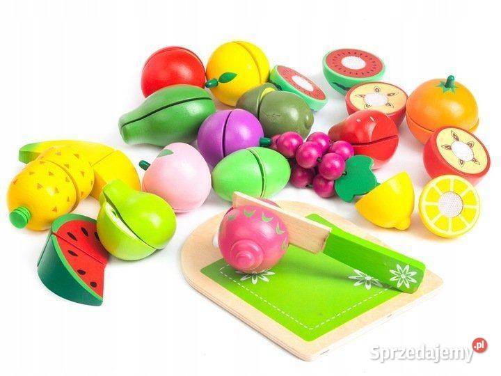Drewniane owoce do krojenia zestaw 20 sztuk Bielsk Podlaski