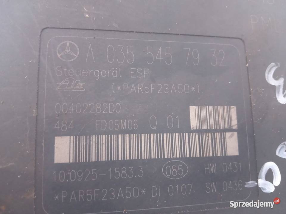 POMPA ABS STEROWNIK MERCEDES SLK W171 R171 W209 Układ hamulcowy Nowy Tomyśl