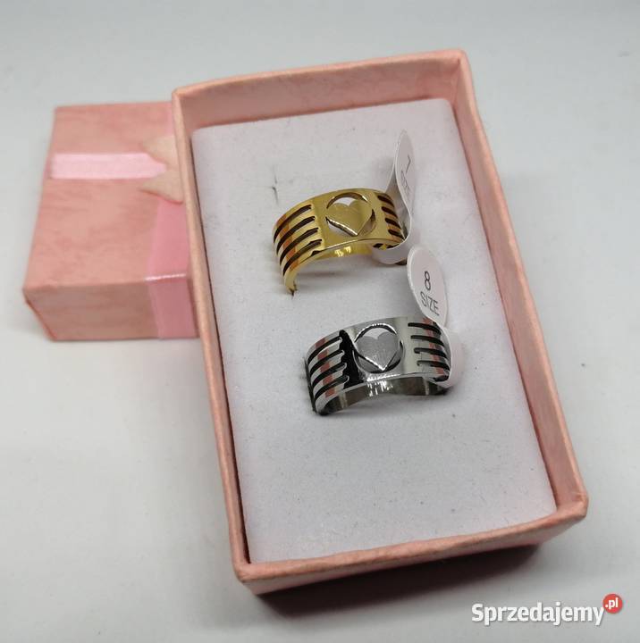 Pierścionki ceramiczne Stainless Steel pozłacane podkarpackie Kobylany