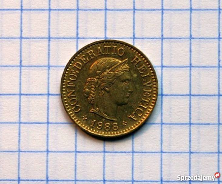 5 RAPPÓW 5 CENTYMÓW 1988 SZWAJCARIA Piszczac sprzedam
