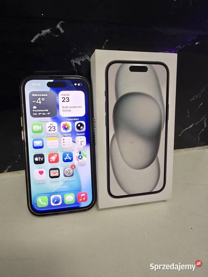 IPhone 15 128Gb Black kondycja 89 stan Nysa
