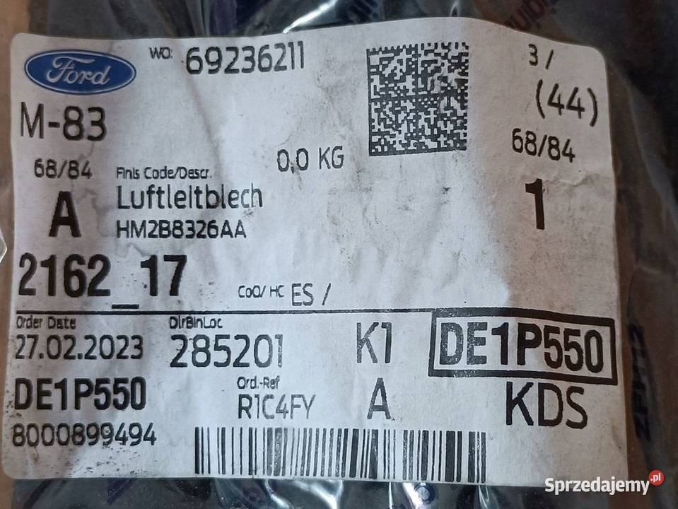 FORD FUSION 13 DEFLEKTOR POWIETRZA HM2Z8327A Pleszew sprzedam