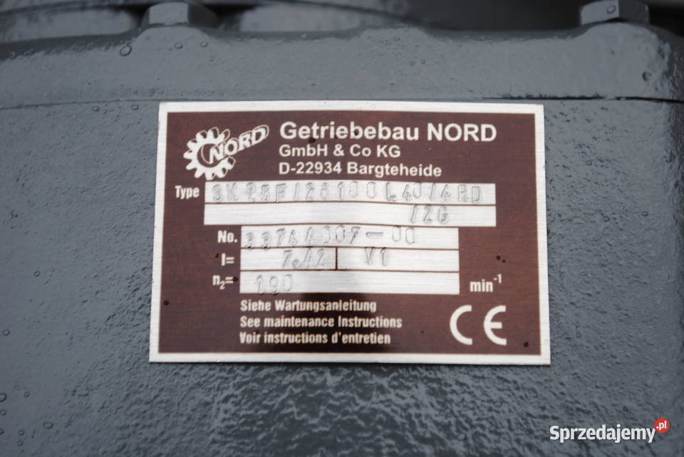 Motoreduktor kołnierzowy 25kw 190obrmin NORD sprzedam