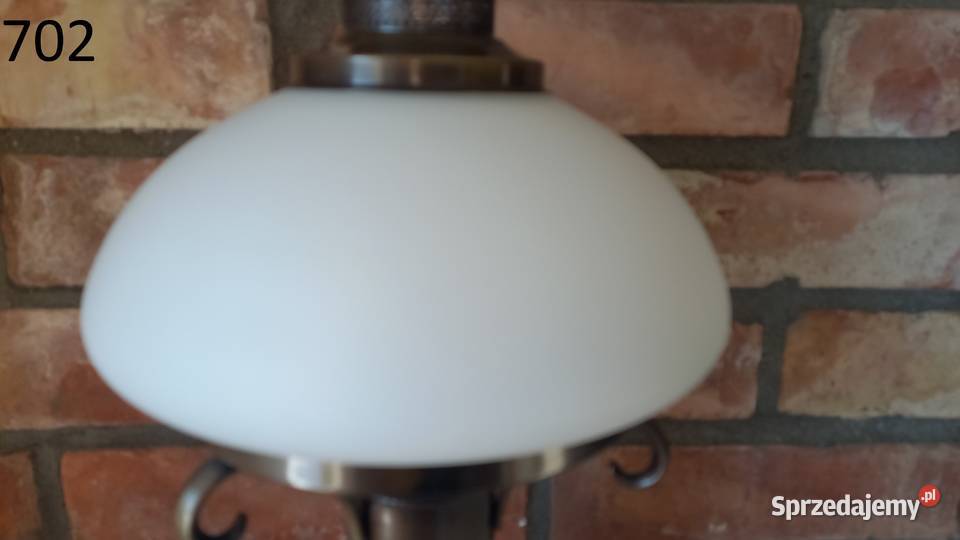 Lampka metalowa Stołowa Gabinetowa Nocna Szklany Gawroniec