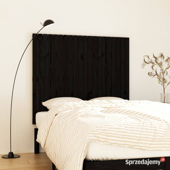 Wezgłowie łóżka czarne 1275x3x110 lite drewno sprzedam