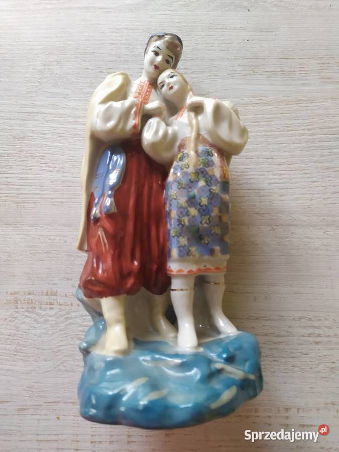 Porcelanowa figurka pary ukraińskiej ZSRR łódzkie