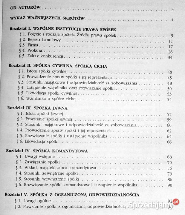 Zarys prawa spółek A Jakubecki A Kidyba J Mojak lubelskie Chełm