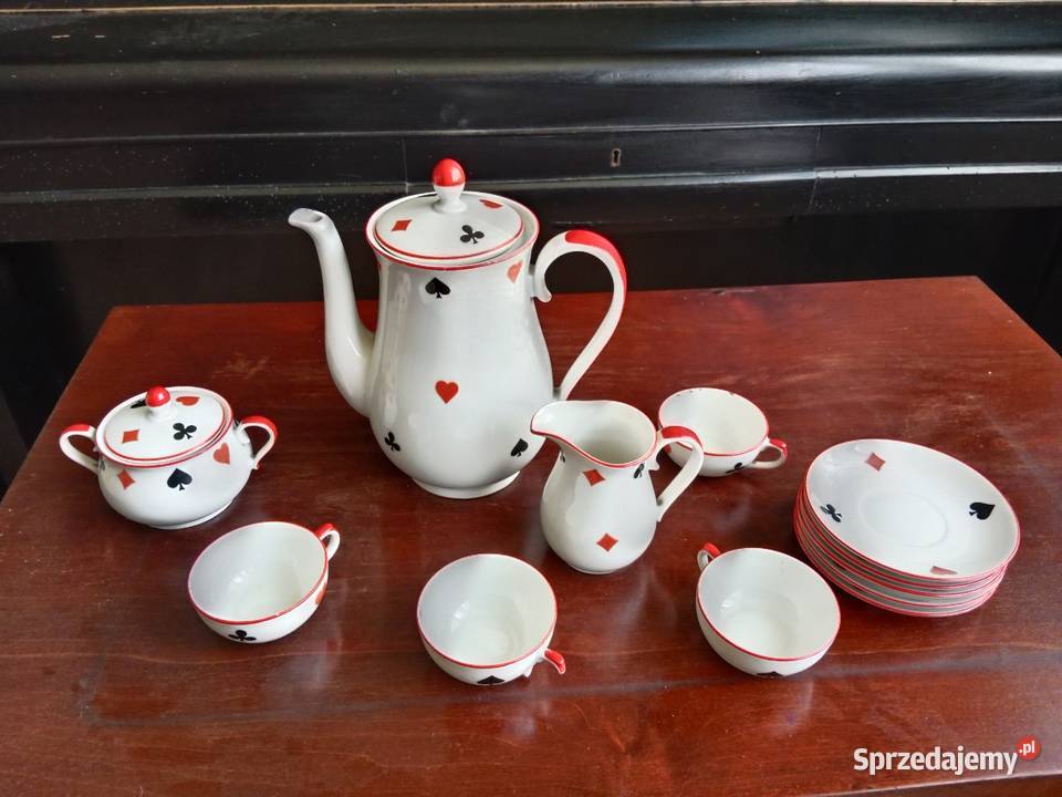 Kultowy Serwis Kawowy Karty Chodzież PRL 12 Ruda Śląska