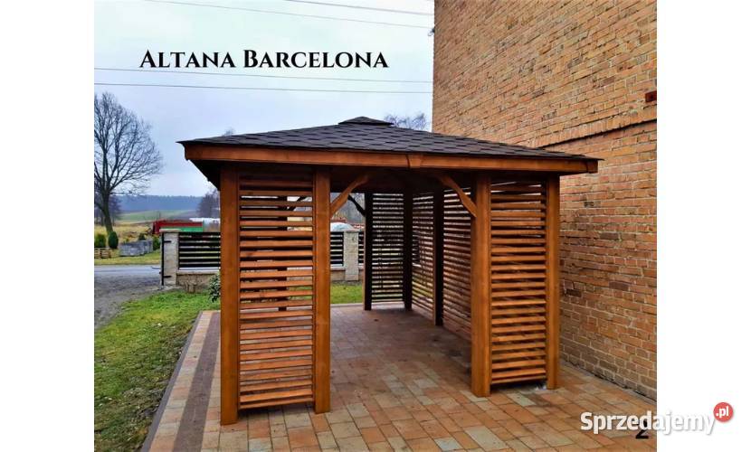 Altana drewniana ogrodowa Barcelona Szybka Altany i wiaty mazowieckie Marki