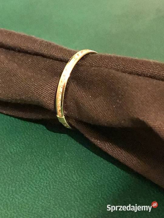 Piękna złota obrączka z diamentami Warszawa
