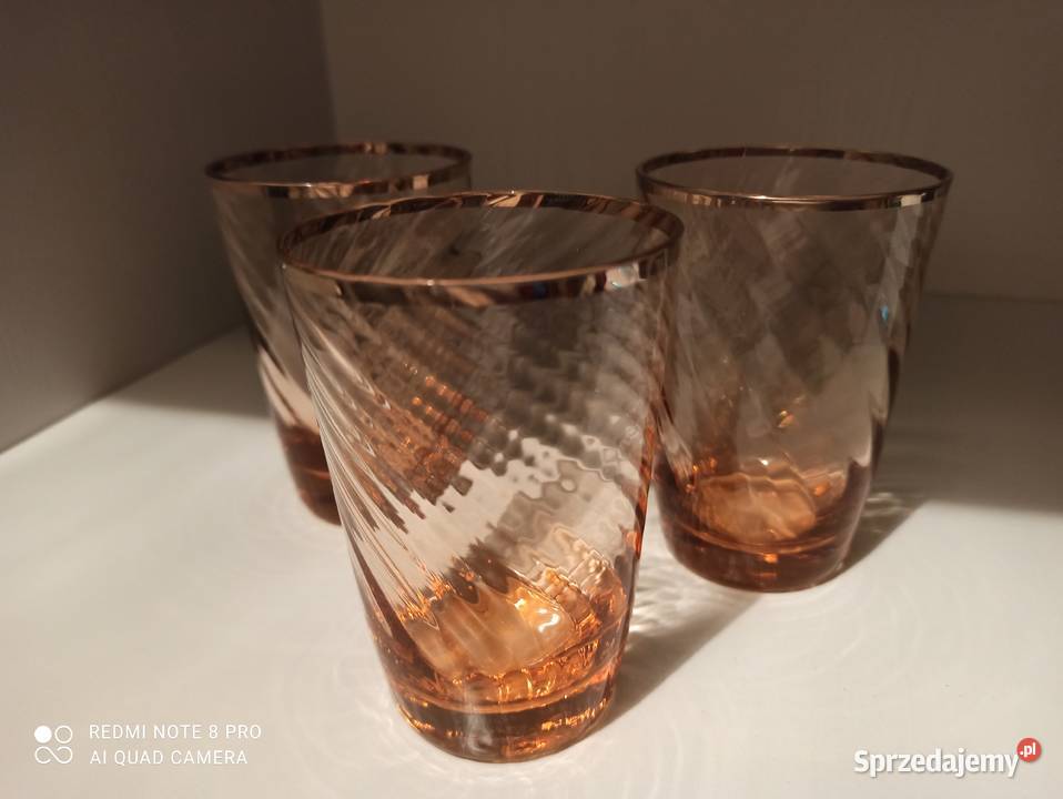 Szklanki łososiowe PRL podlaskie