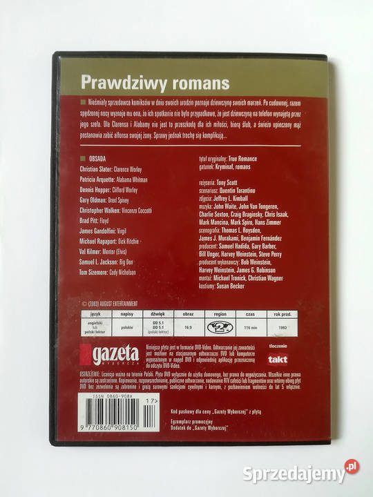 Film Prawdziwy Romans DVD lektor Krosno sprzedam