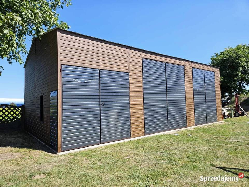 GARAŻ BLASZANY DREWNOPODOBNY Magazyn Wiata Hala Brzesko