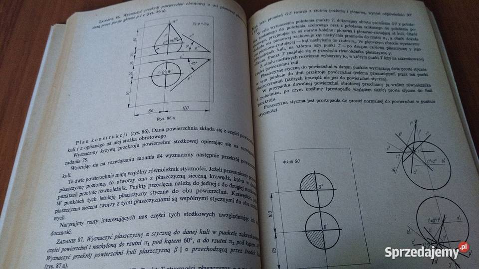 Zbiór zadań z geometrii wykreślnej zadania i Rok wydania 1973 Gdańsk