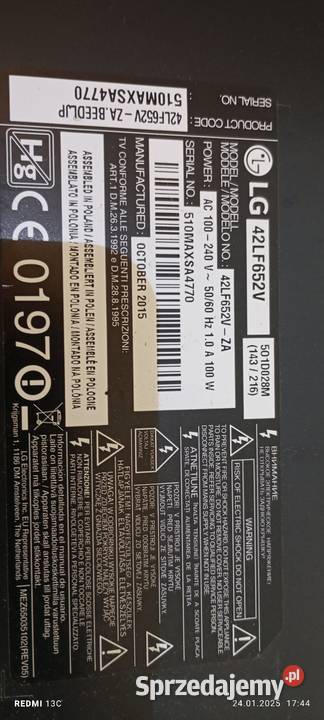 TV LG Zasilacz EAX66203001 TV i Video Warszawa