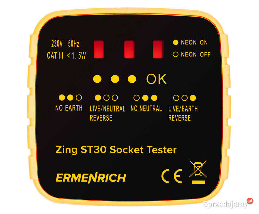 Tester do gniazd sieciowych Ermenrich Zing ST30 mazowieckie Warszawa sprzedam