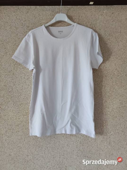 biała klasyczna koszulka letnia tshirt bluzka Kielce