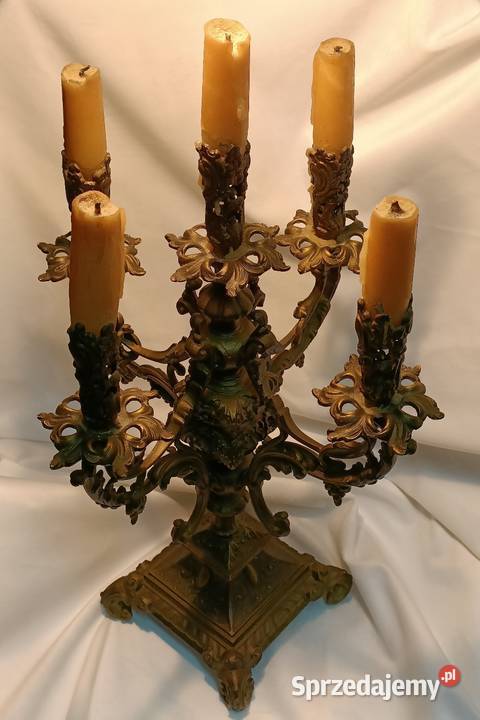 Pałacowy pięcioramienny kandelabr świecznik Góra
