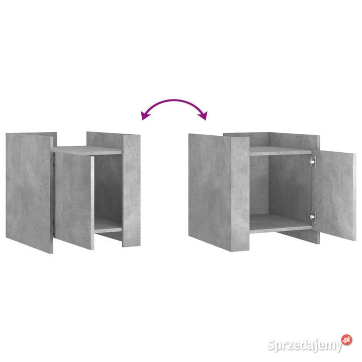 Szafka nocna szary beton 45x50x50 materiał mazowieckie Warszawa