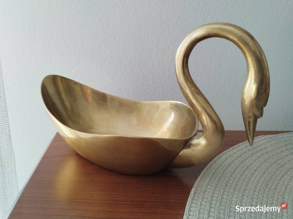 Łabędź z mosiądzu 18 mazowieckie Warszawa sprzedam