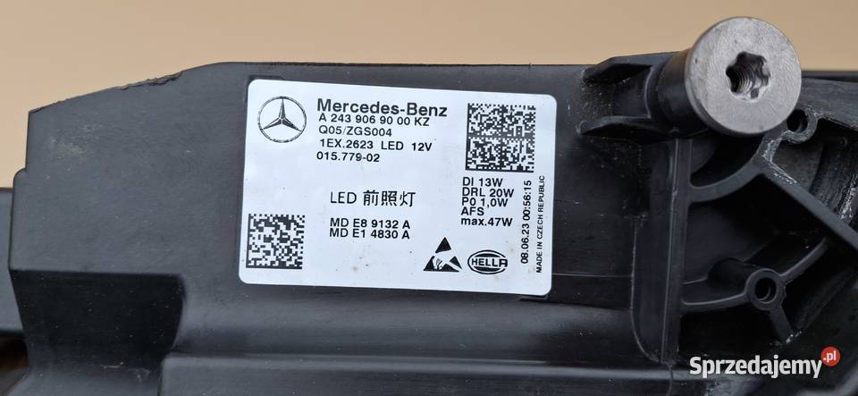 MERCEDES EQA EQB W243 REFLEKTR PRAWY LAMPA PRAWA osobowe Lampy przednie