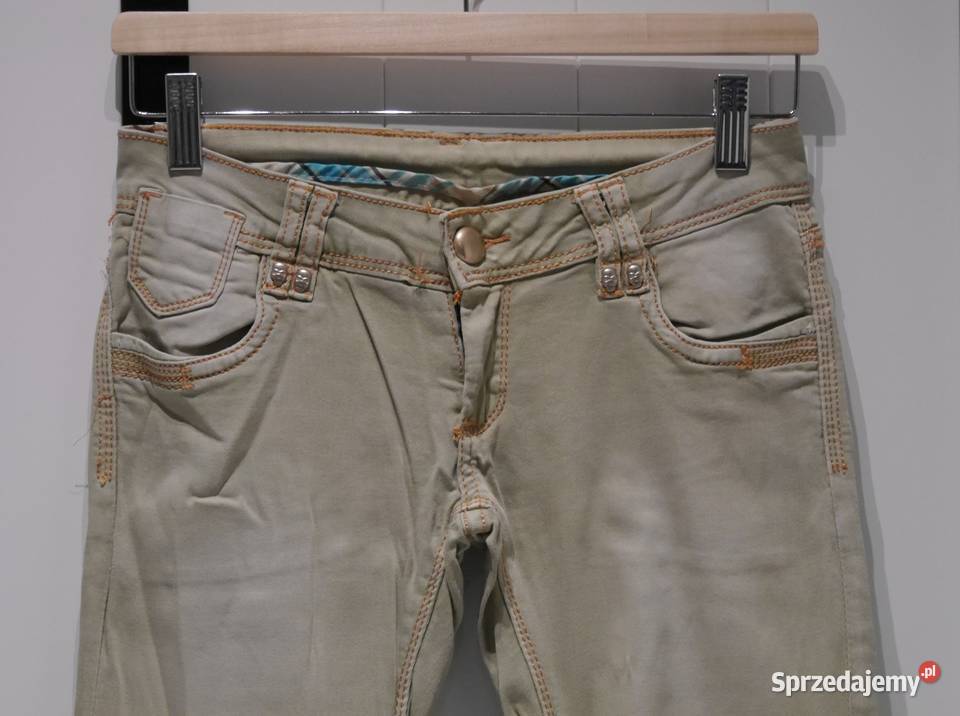 Spodnie rurki seledynowe 36 S Spodnie dolnośląskie Wrocław sprzedam