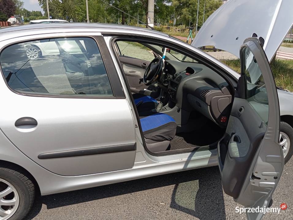 Peugeot 206 srebrny benzyna 206 Peugeot śląskie