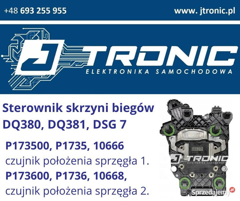 Naprawa sterownika skrzyni biegów DQ380 P1735 łódzkie Wieluń
