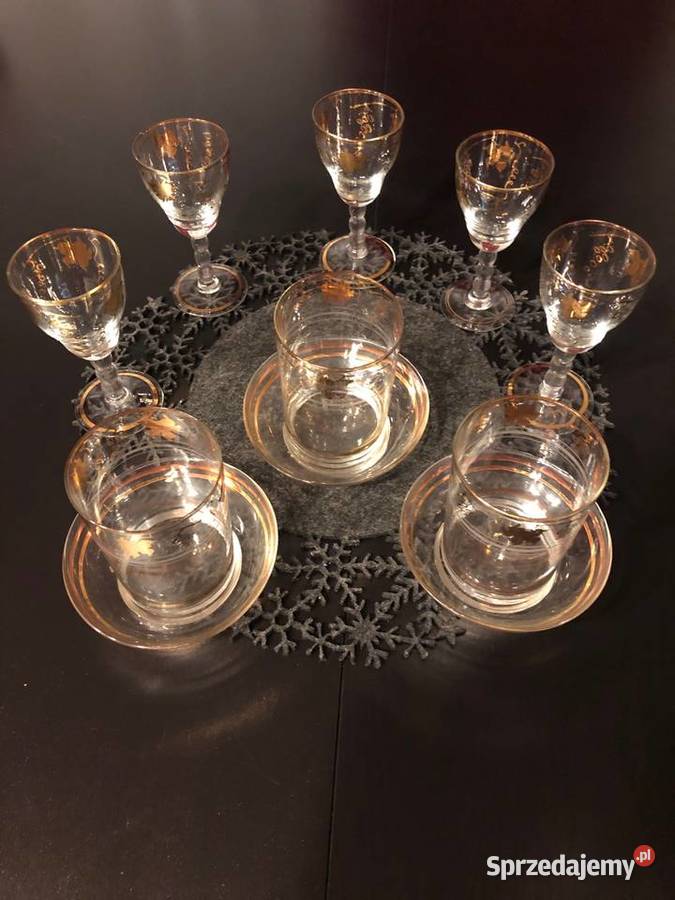 Wyjątkowy Zestaw Cienkościennego Szkła Vintage Kraków