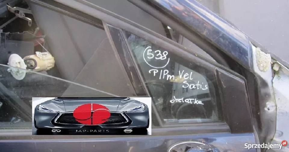 RENAULT VEL SATIS SZYBA BOCZNA MAŁA DRZWI PRZÓD Karoseria Nowy Tomyśl sprzedam