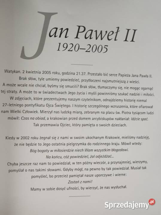 Jan Paweł II Najpiękniejsze zdjęcia pontyfikatu miękka Kielce sprzedam