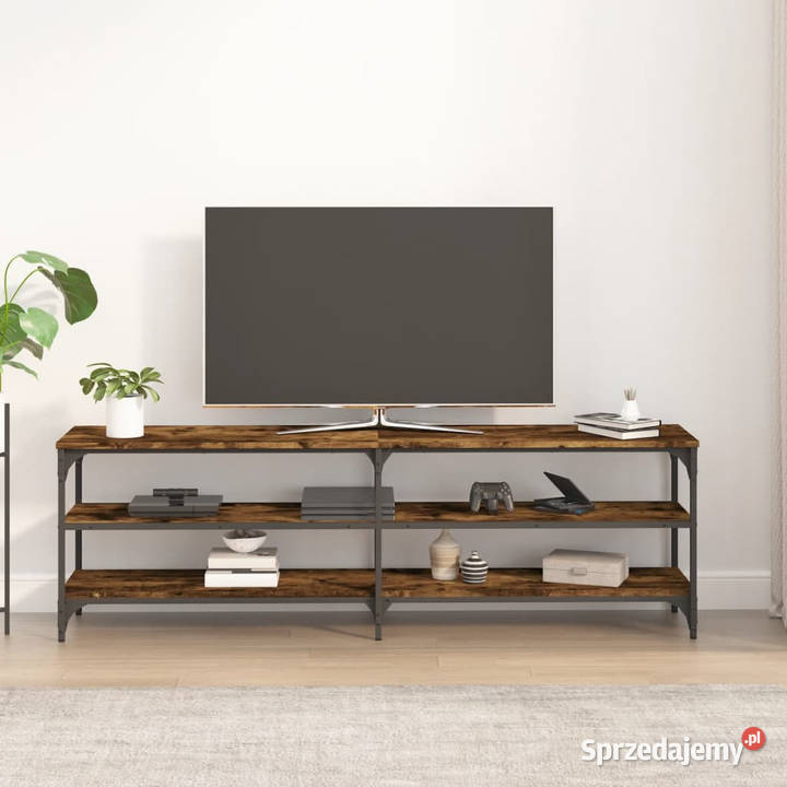 Szafka pod TV przydymiony dąb 160x30x50 WM826751 mazowieckie Warszawa sprzedam