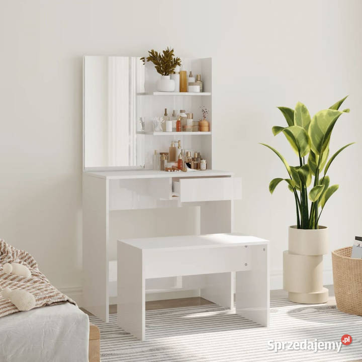 Zestaw z toaletką biały z połyskiem 745x40x141 Warszawa